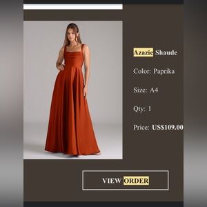 Azazie Paprika Bridesmaid Dress